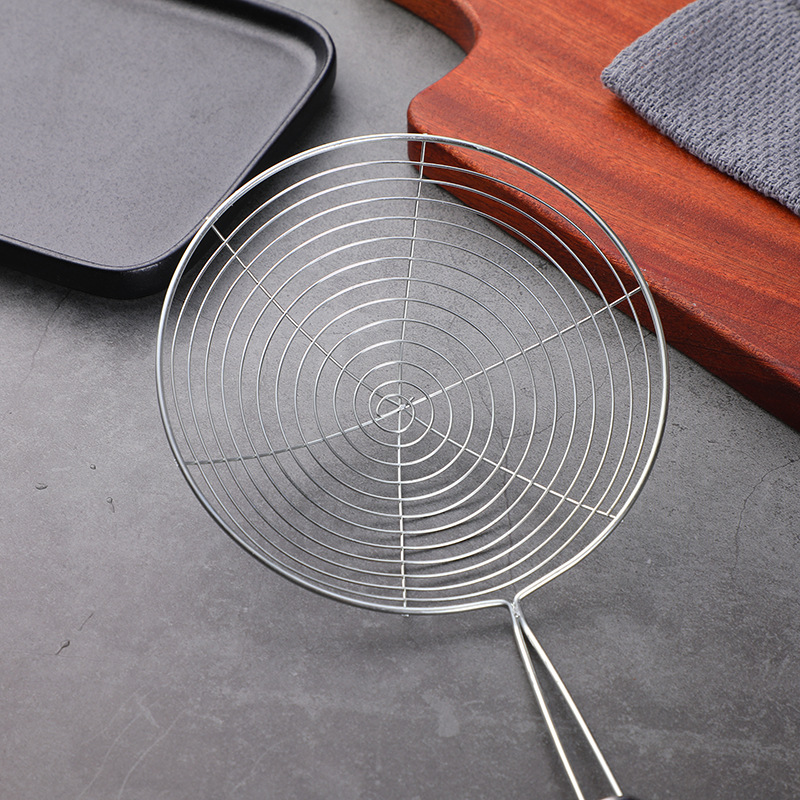 16# stainless steel wire leaky round handle net leaky household kitchen net leaky ladle 2 yuan general merchandise wholesale details Picture