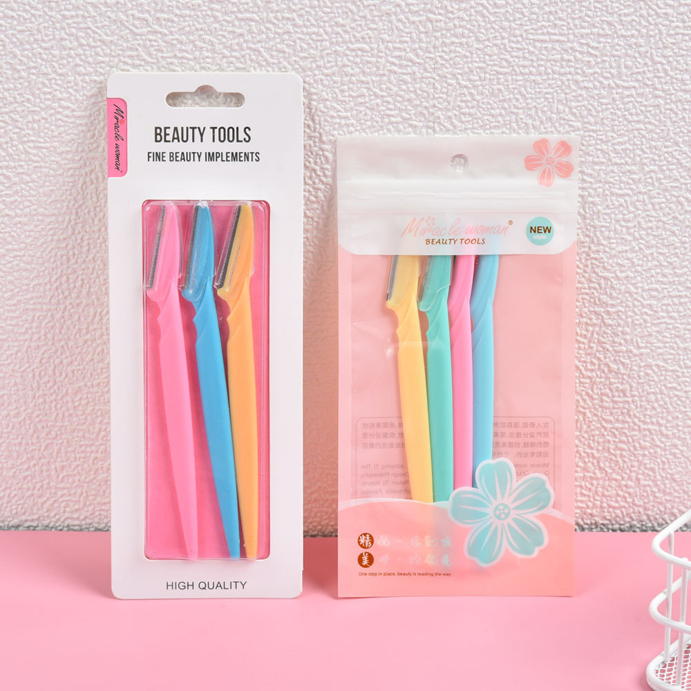 Japan And South Korea Hot Beauty Tools Stainless Steel Sharp Eyebrow Razor Razor Razor Razor Eyebrow Razor Makeup Eyebrow Razor Wholesale Specification drawing