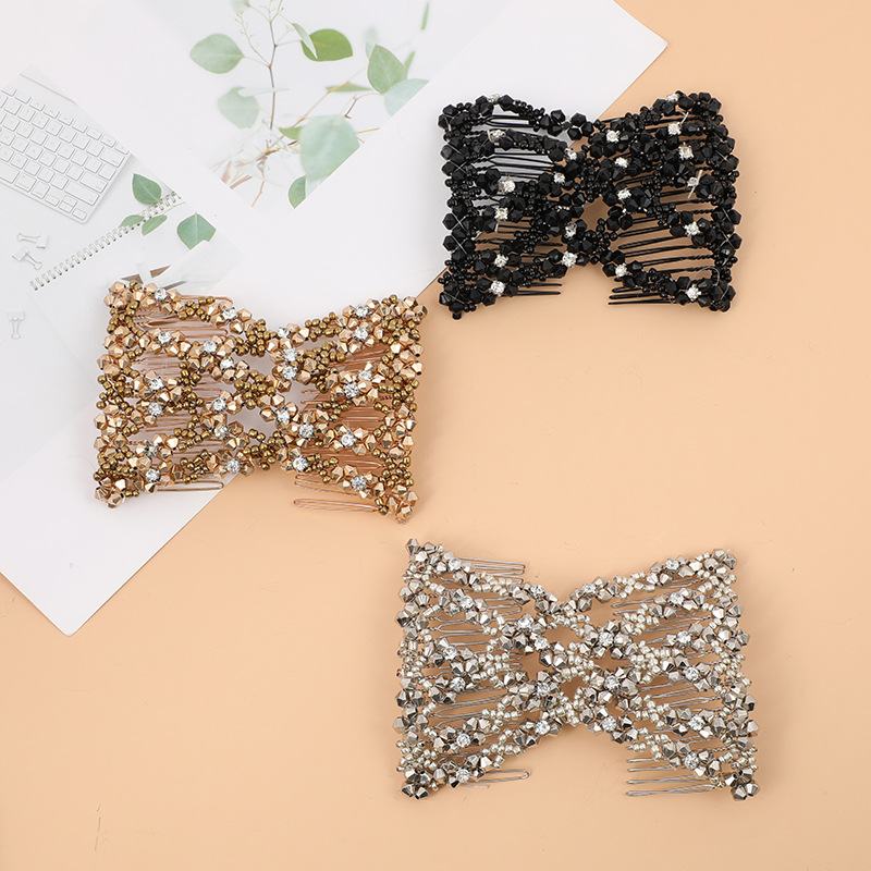 Cross-border best-selling hair combs, European and American women's hair updo, ponytail decoration, versatile hair combs, pearl magic insert combs, wholesale of other hair accessories details Picture