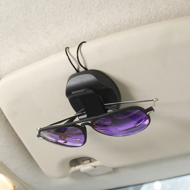 驰善车载眼镜夹汽车遮阳板收纳眼镜夹多功能出风口卡片眼镜架内饰用品