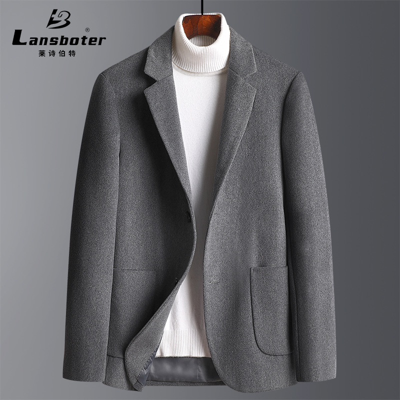 Casual suits for autumn and winter, thick woolen suits for men, trendy and slimming wool small suits for men, girl jackets and tops Specification image