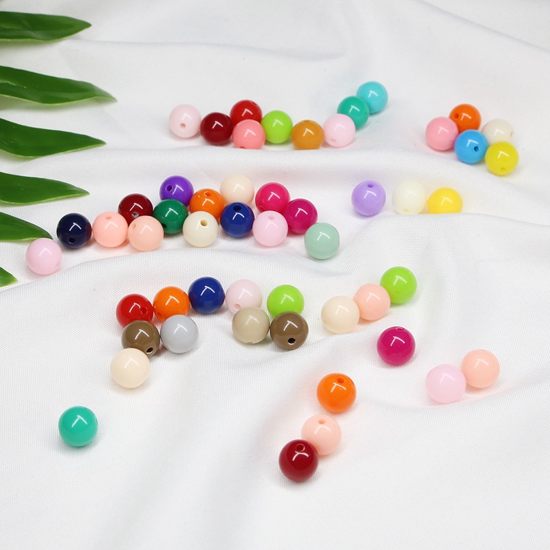 6/8/10Mm Acrylic Solid Color Round Beads Diy Handmade Beaded Loose Bead Material Hair Accessories Bag Bracelet Application Scenario