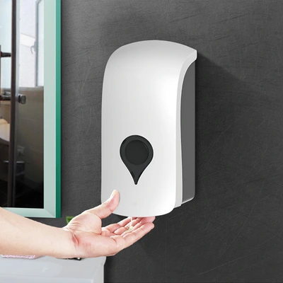 Foreign trade hot 1000ML wall hanging manual soap dispenser ABS plastic liquid out gel drop disinfectant soap dispenser thumbnail