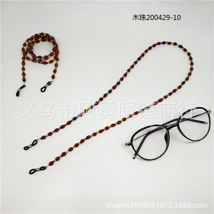 مصنوعة من الخرز الخشبي المزخرفة بسلاسل مصنوعة من الخرز لا تندثر ولا تنزع Specification image