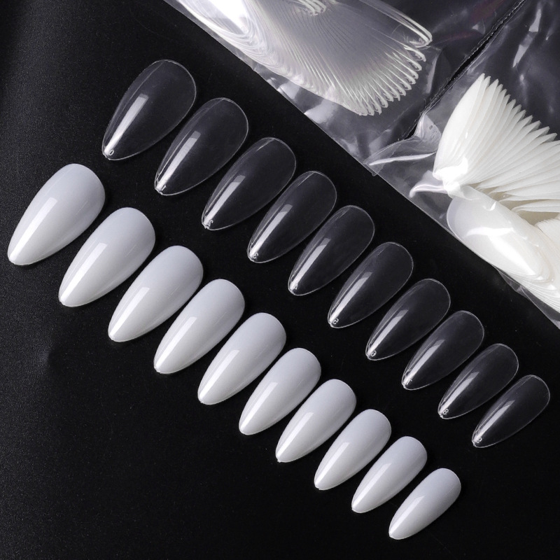 Cross-border bestsellers: Transparent nail patches, pointed nails, long water drop nail patches, almond nail full patches, long pointed nail patches, shanilak Item Picture