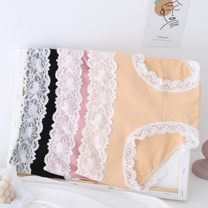 New Japanese-style women's underwear, pure cotton antibacterial large-sized mid-high waist underwear, women's fat mm, 200 pounds plus weight, large triangle Specification drawing