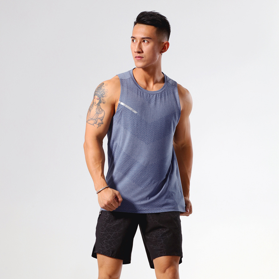 Summer Outdoor Sports Quick-Drying Clothes For Men Fitness Running Breathable Top Basketball Loose Sleeveless Crew Neck Vest For Women Application Scenario