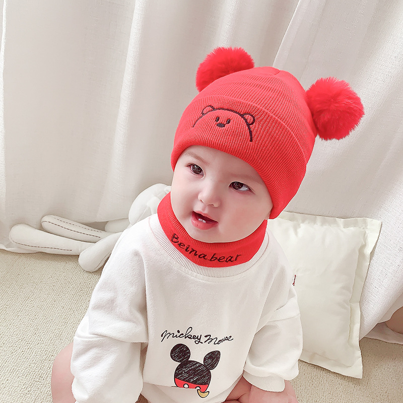 Winter hat, warm hat, baby hat, cap, double ball bear hat, cap details Picture