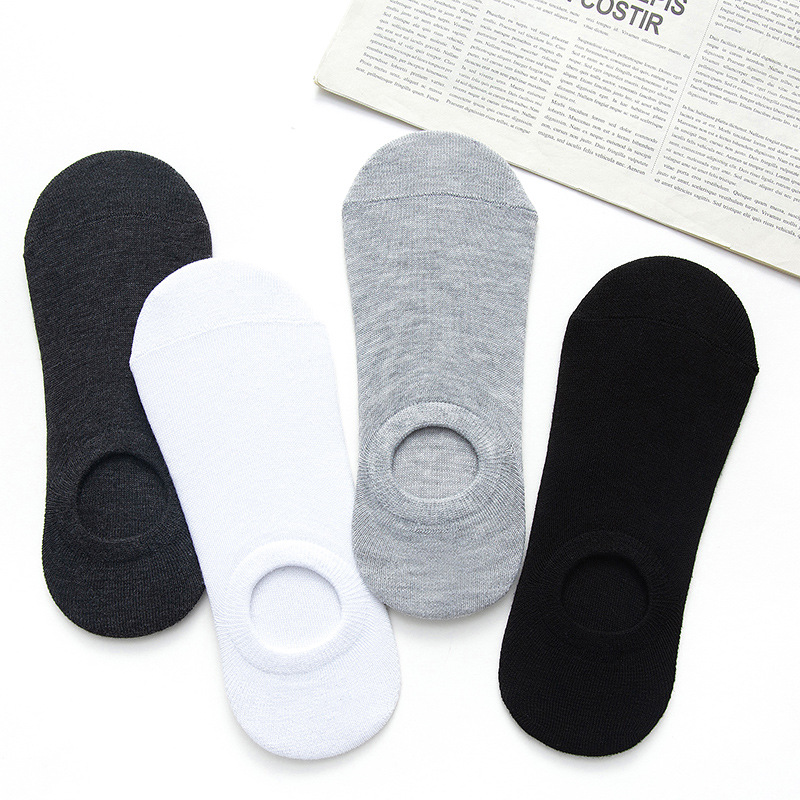 Men's and women's solid-colored boat socks, shallow-mouth socks, Japanese live-streaming benefits, spring and summer street stall supplies, invisible socks, men's socks Application Scenario