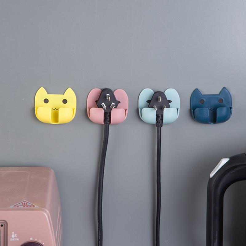 Two creative cartoon cartoon animal-sticking power socket hooks for household kitchen appliances and hanging wires Application Scenario
