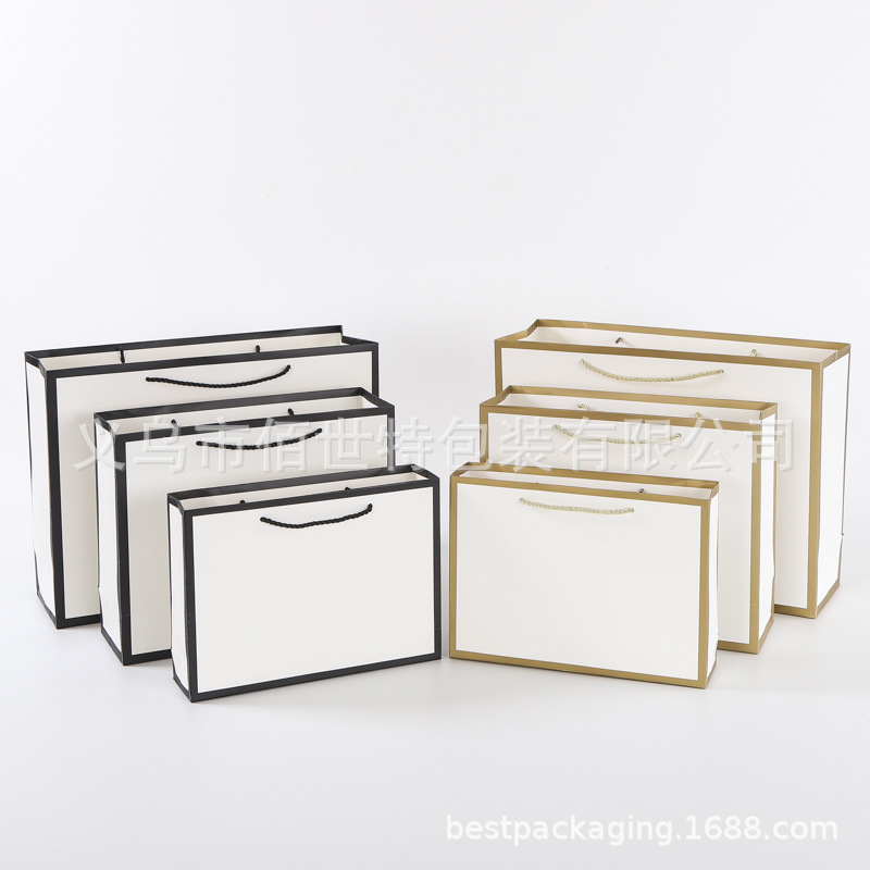 Baisite Packaging Customization Factory's best-selling simple and universal gift bags, high-end and elegant white card paper handbags, shopping bags and gift bags Application Scenario