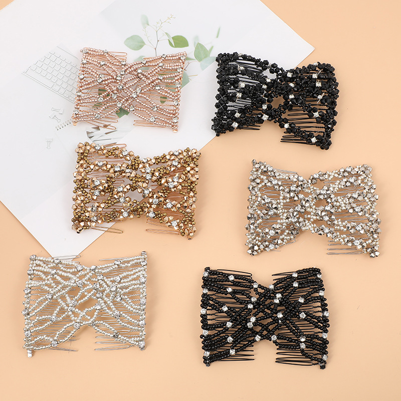 Cross-border best-selling hair combs, European and American women's hair updo, ponytail decoration, versatile hair combs, pearl magic insert combs, wholesale of other hair accessories