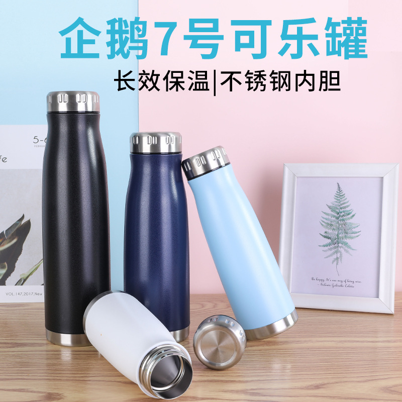 Manufacturers Directly Supply Fashion 304 Stainless Steel Thermos Cup Creative Coke Bottle Straight Cup Wholesale details Picture