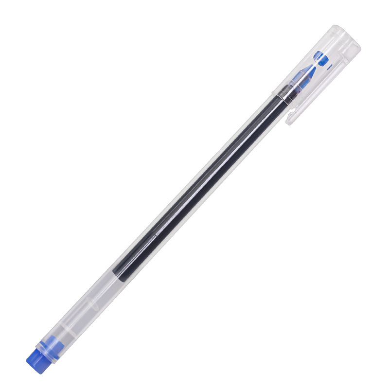 Simple Transparent Neutral Pen Student Exam Large Capacity Black Pen Office Supplies Full Needle Tube Signature Pen 0.5 Item Picture