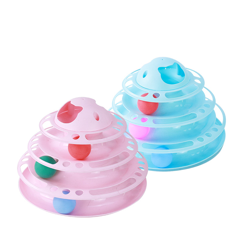 宠物用品新款四层猫转盘 互动益智猫玩具 自嗨三层猫转盘猫咪玩具详情图5