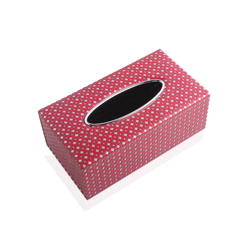 2020 Commercial Hotel Rectangular Bottom Opening Leather Paper Box Home Living Room Car Extraction Tissue Box details Picture