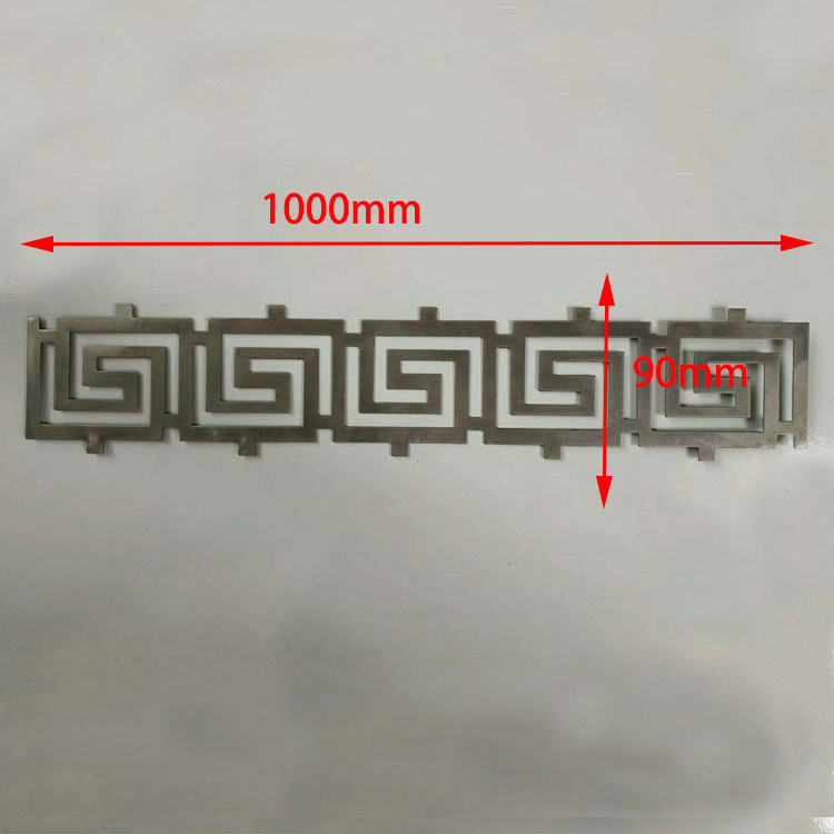 Ironwork embossed lace strips with a square pattern of 90*460 square pattern, iron sheet decorative edge pattern details Picture