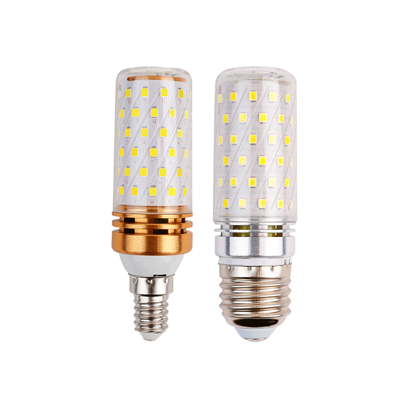Led Bald Strong Light Bulb E14e27 Screw 12W16w Energy-Saving Household Candle Bulb Tricolor Dimming Corn Lamp Item Picture