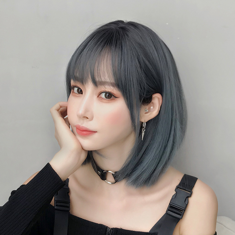 Wholesale wig for women, Japanese-style air bangs, bobo headwear, fashionable shoulder-length bangs wig headwear wholesale Application Scenario