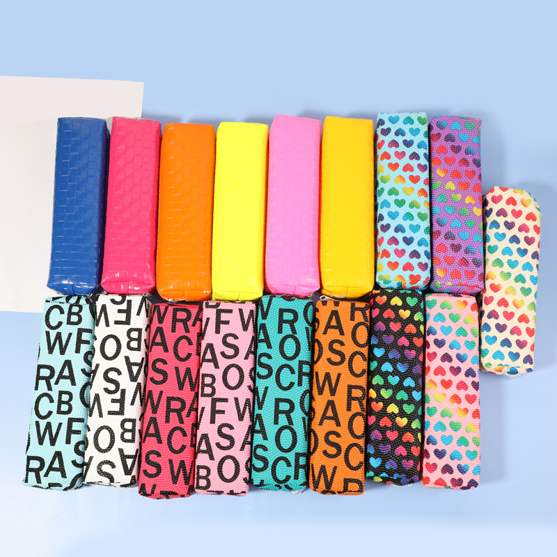 Cartoon Creative Simple Letter Pen Bag Student Pen Bag Personality Children's Stationery Men's And Women's Pencil Case Spot Wholesale details Picture