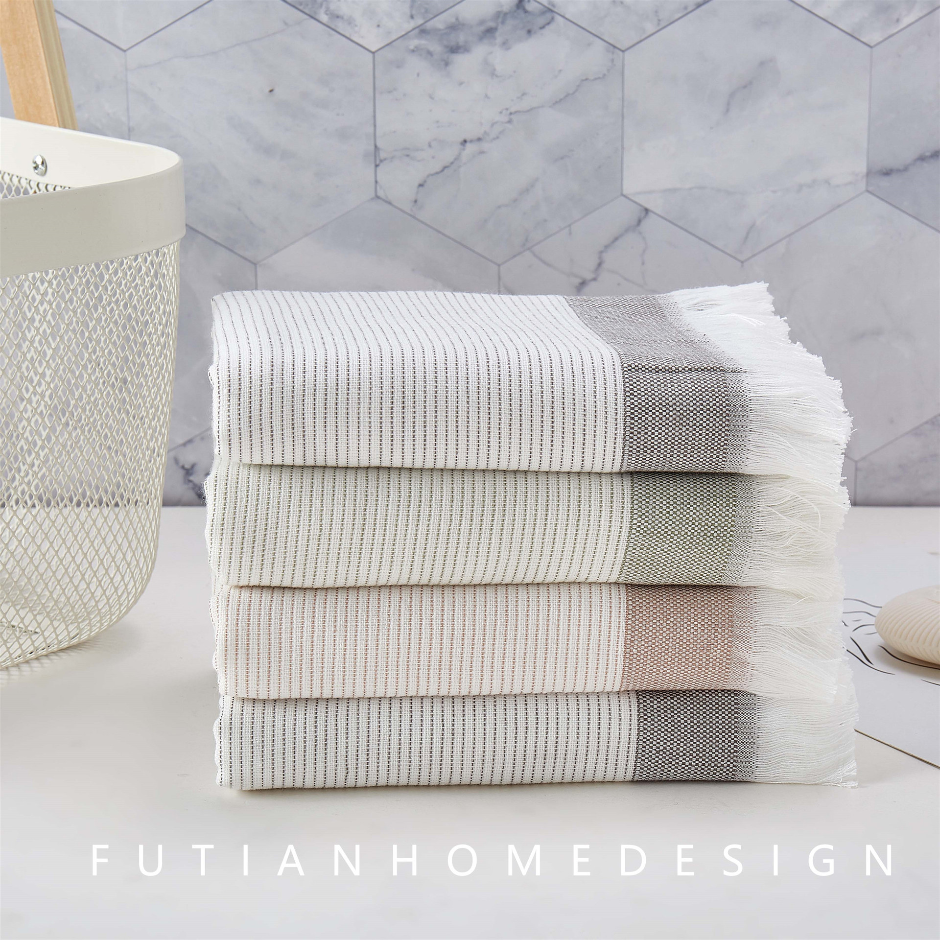 Fu Sweet Towel Cotton Gauze Fringed Face Towel Ins Couples Home Business Super Boutique A Hair Manufacturers Direct Sales details Picture