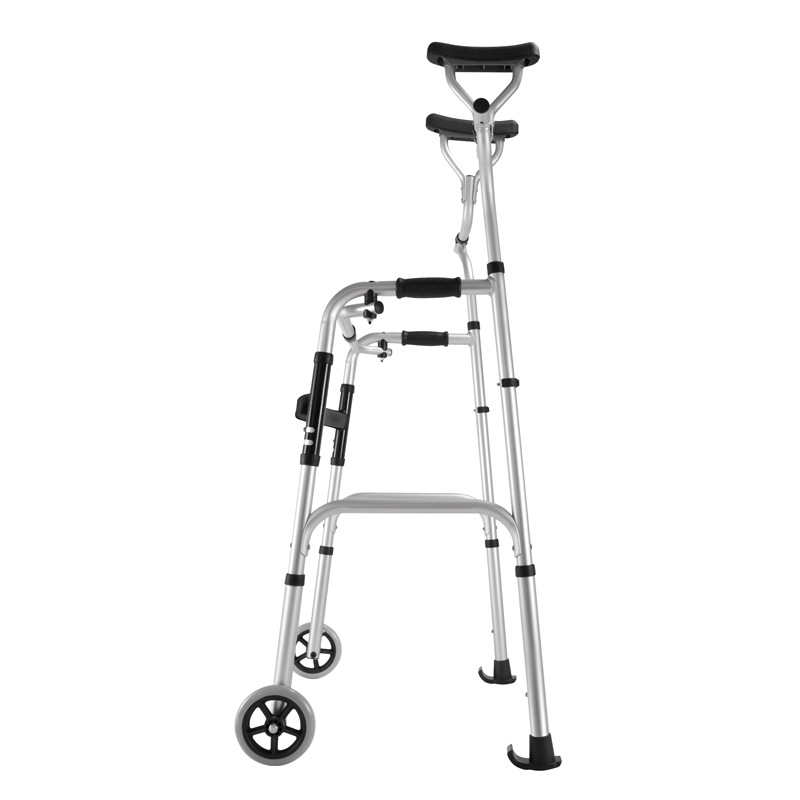 助行器老人拐杖扶手架老年人辅助行走器学步车带轮手推车下肢训练详情图3