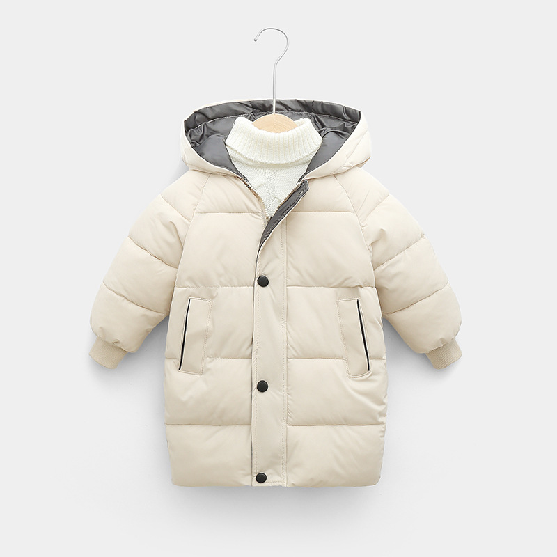 2022 New Children's Down Padded Jacket Boys Long Girls Winter Korean Version Padded Baby Thicker Clothes Specification drawing
