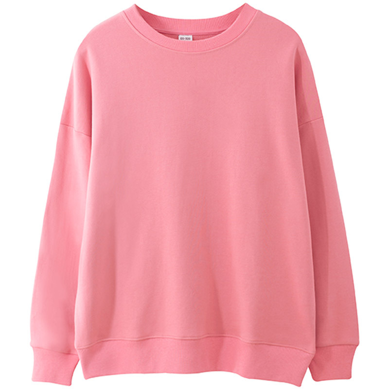 The highly popular Japanese hoodie in the autumn online store: OVSIZE loose solid color round-neck hoodies for both men and women Item Picture