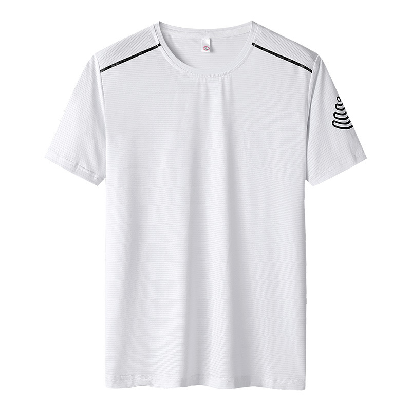 New 9551 T-shirt: Short Sleeve, round neck, loose half-sleeve, sweat sleeve, fat T-shirt, quick-drying large size top L-9XL details Picture