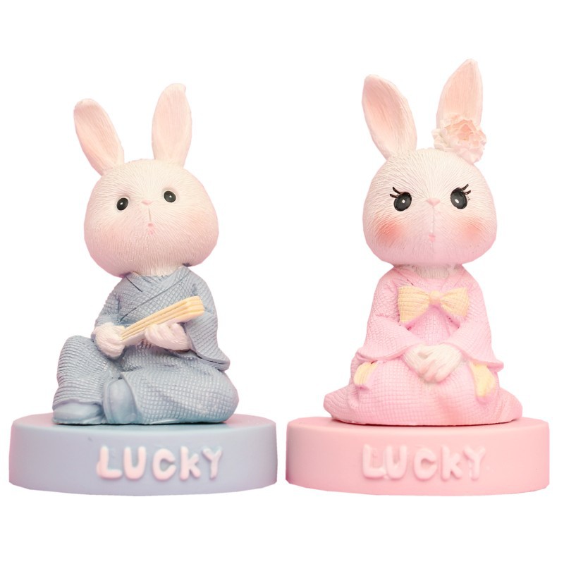 Cute rabbit Young Master Rabbit Xiaoya ancient costume cake baking decorative item Item Picture