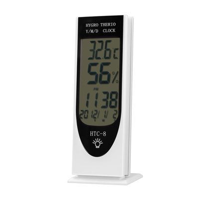 电子温度计 家用室内温湿度计 婴儿高精度闹钟夜光HTC-8图