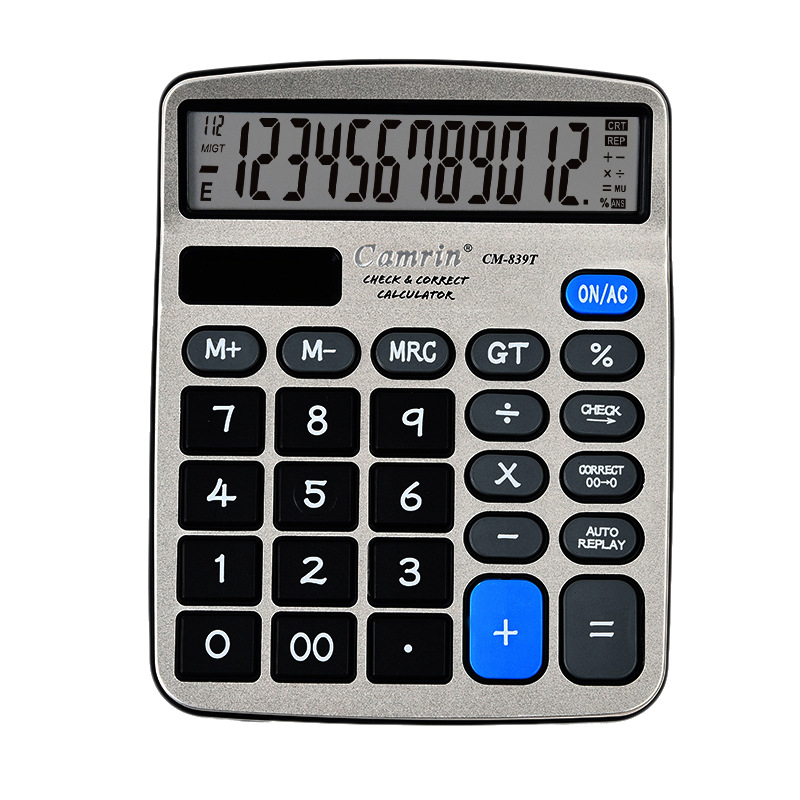 A solar-powered CM-839T calculator for students, a fashionable business computer with large keys for office and financial purposes Item Picture