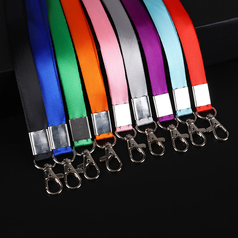 1.5cm metal buckle lanyard, one-piece ID card buckle, name tag, student ID tag, metal lobster buckle lanyard