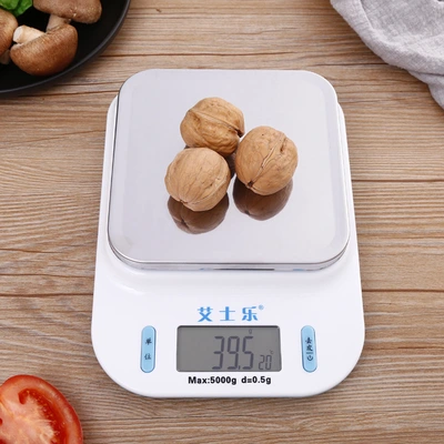 New Kitchen Scale With Temperature Display Weighing Table Scale Fruit Weighing Baking Electronic Weighing Stainless Steel Mini Weighing Can Be Wholesale