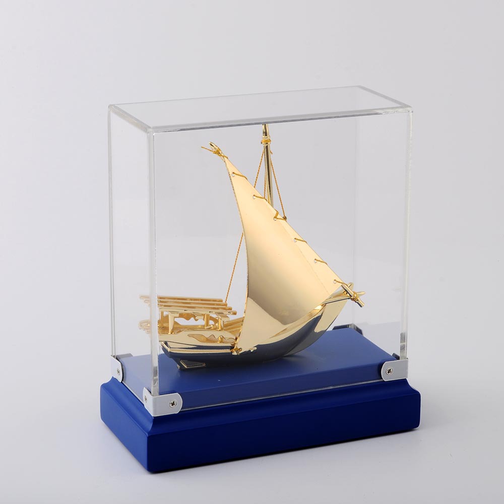 Metal Sailing Ornaments Model Mahogany Base To Make Smooth Sailing Alloy Creative Ornaments Business Souvenirs 80 Specification drawing