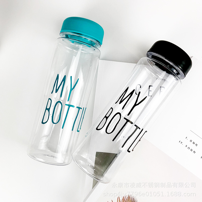透明my bottle塑料杯AS随行果汁水杯order颜色500毫升塑料瓶logo