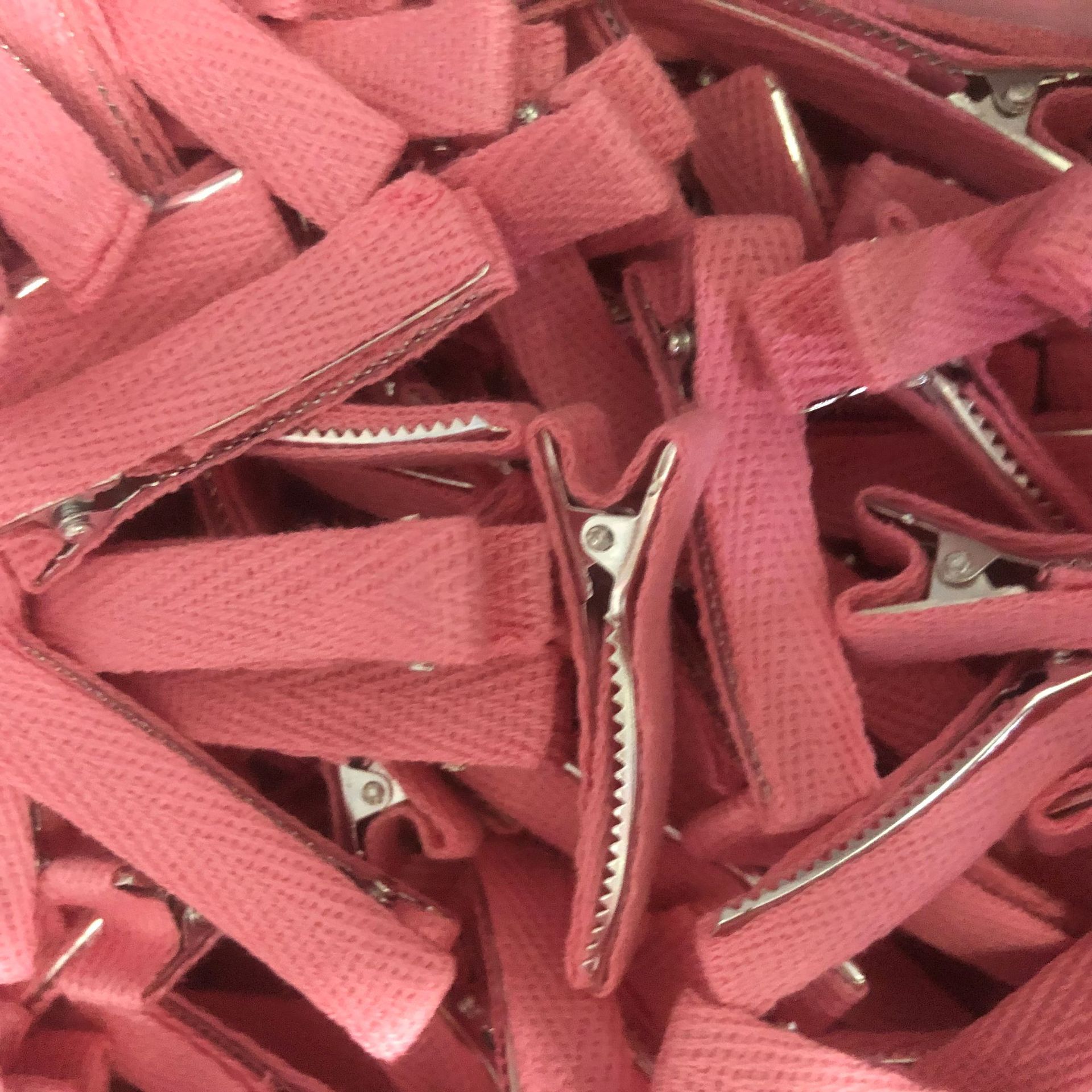 Diy Hair Accessories Herringbone Belt Wrap Cloth Children's Hair Clip 5Cm Cotton Double Fork Duck Beak Clip Accessories Manufacturers Direct Sales Application Scenario