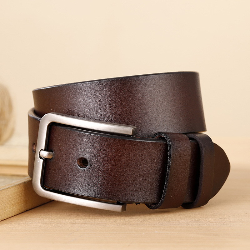 Spot Cowhide Men's Needle Buckle Belt All Youth Casual Leather Belt Male Jeans With Manufacturers Direct details Picture
