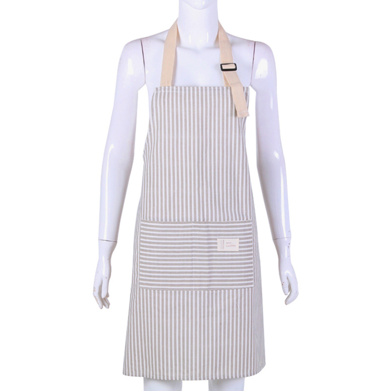 Cotton 5 Color Stripes Oil Proof Home Daily Kitchen Home Apron Advertising Printing Anti-Fouling Apron Fragrant Manufacturers Application Scenario