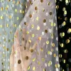 Knitted mesh fabric with polka dots, fashion dress fabric, toy puffy skirt, headwear and hair accessory fabric, seven-color round mesh yarn Application Scenario