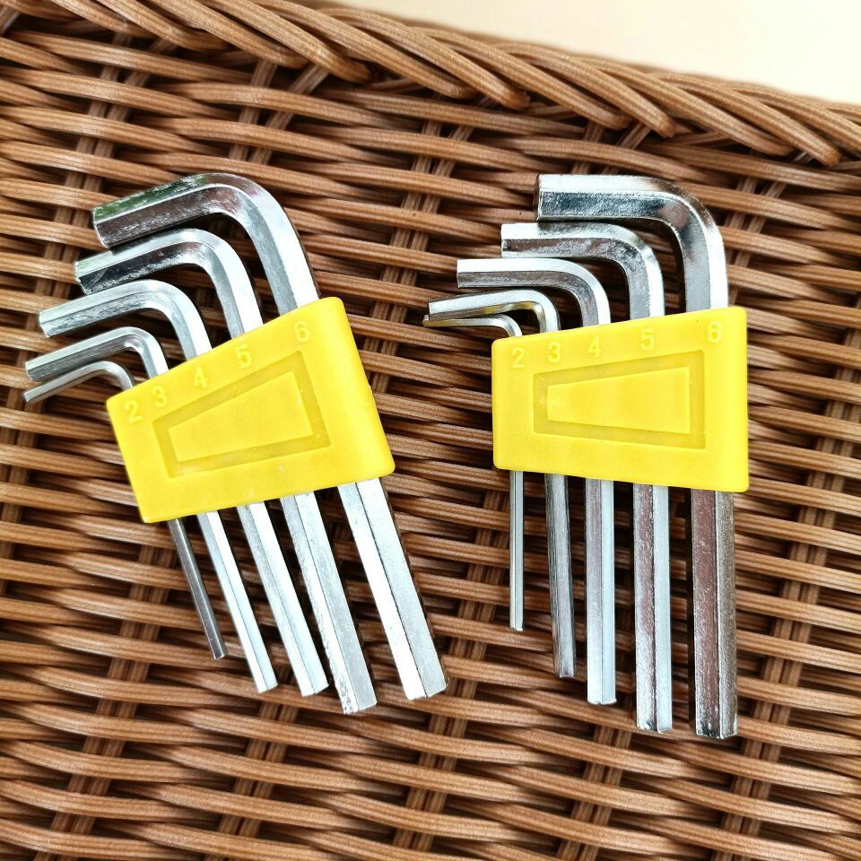 Direct sales from the manufacturer of 5-piece set of Allen wrenches, large and small Allen screwdrivers, and manual hardware tools