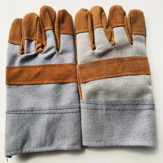 Wholesale Leather Sleeve Anti Velvet Gato Heat Insulation Non-Slip Electric Welding Protective Gloves Half Leather Welder Welding Protective Products Factory Specification drawing