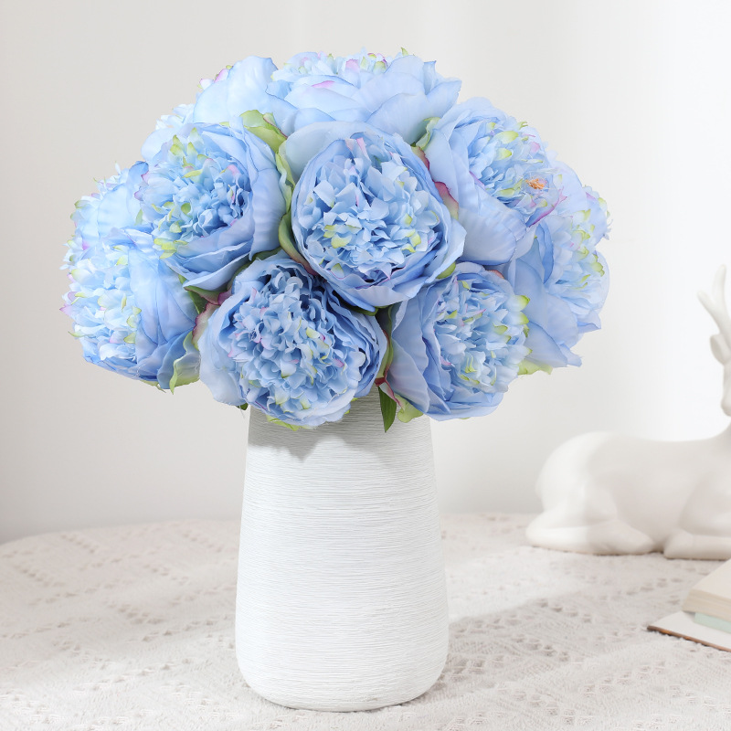 Manufacturers Wholesale European Simulation Flower Hand Tied 5 Head Peony Home Decoration Fake Flowers Wedding Supplies Decoration Wholesale Application Scenario