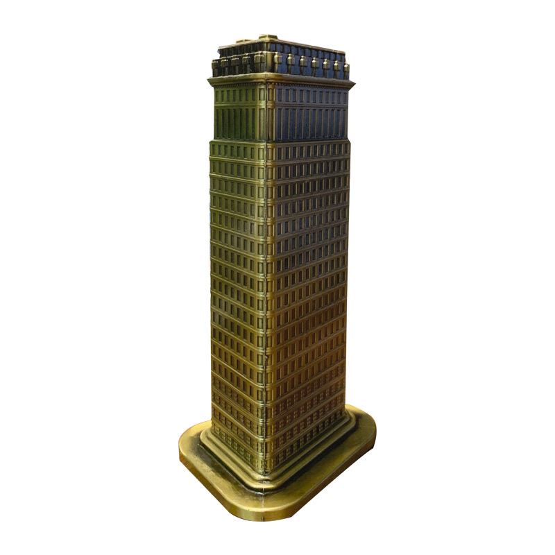 Metal alloy handicrafts, home furnishings, travel souvenirs, photography props and gifts of the Triangle Building, a landmark building in the United States Item Picture
