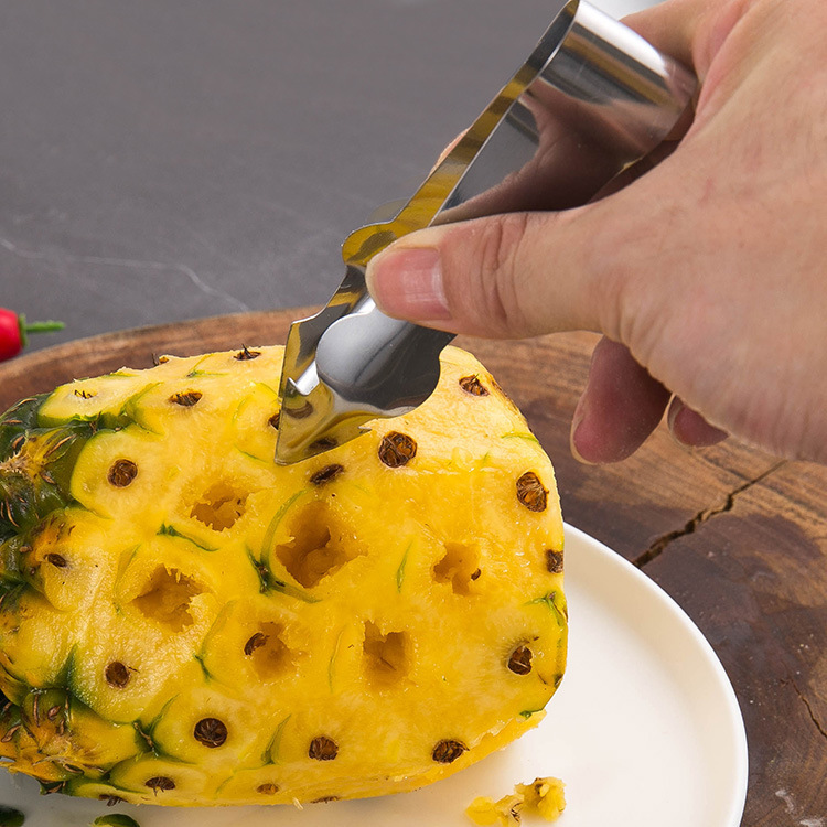 Stainless steel pineapple eye remover, potato eye remover, pineapple stem remover, strawberry eye digging kitchen tools wholesale Specification image