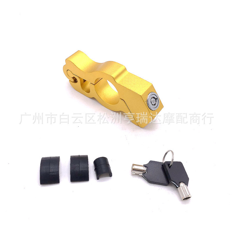Wholesale CNC handlebar locks, aluminum alloy handlebars, brake levers, solid locks, anti-theft locks, pull rods, universal motorcycle models Specification image