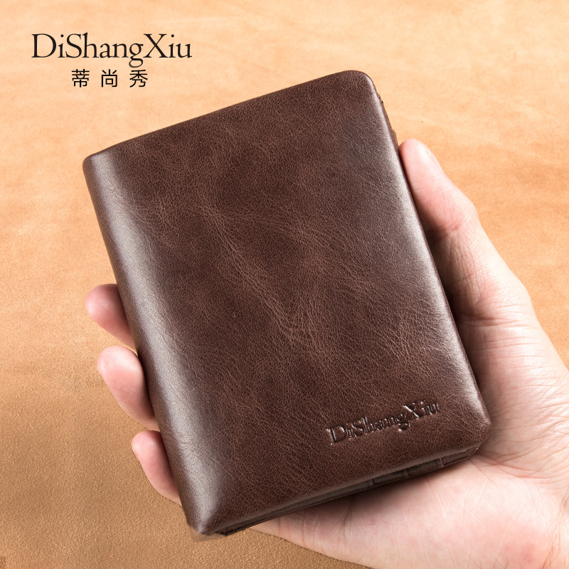wallet/油蜡皮男三折产品图