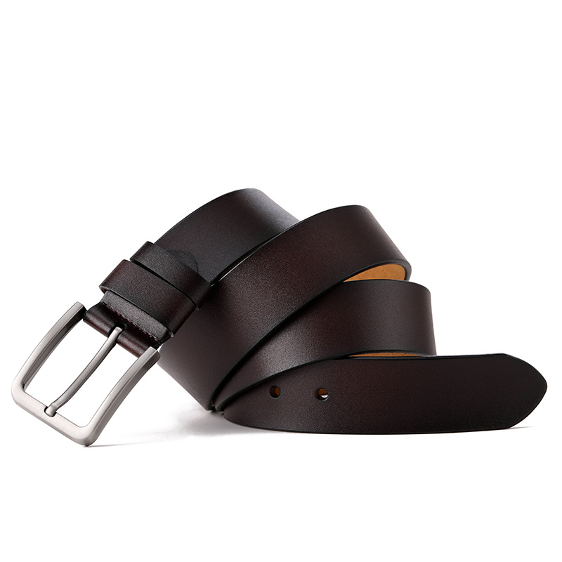 Spot Cowhide Men's Needle Buckle Belt All Youth Casual Leather Belt Male Jeans With Manufacturers Direct Item Picture