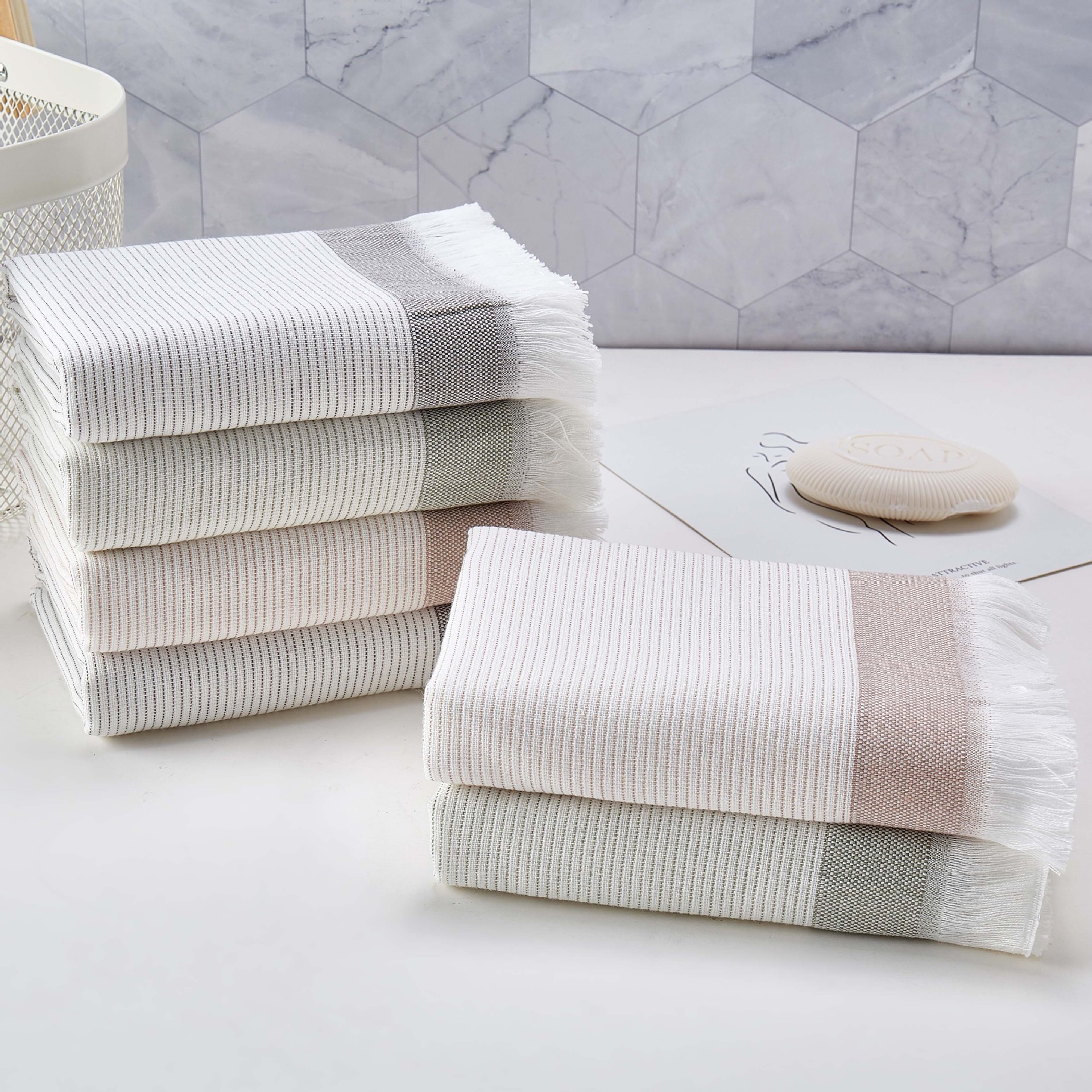 Fu Sweet Towel Cotton Gauze Fringed Face Towel Ins Couples Home Business Super Boutique A Hair Manufacturers Direct Sales