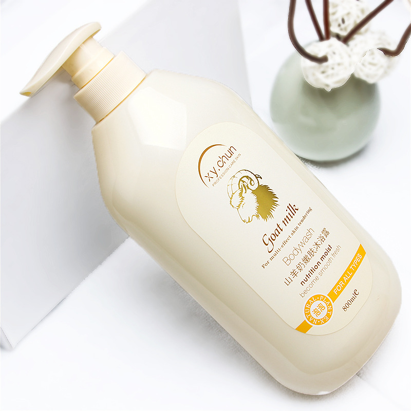 Wholesale goat milk body wash for moisturizing and hydrating, family-sized skin rejuvenation and body fragrance, milk-flavored body wash, one-piece consignment, street stall Item Picture